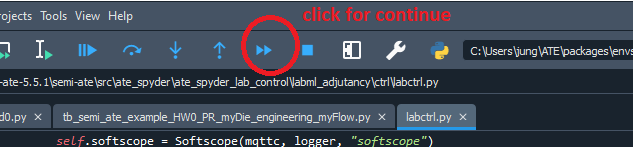 click continue